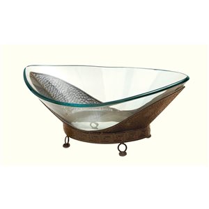 Grayson Lane Copper and Glass Serving Bowl