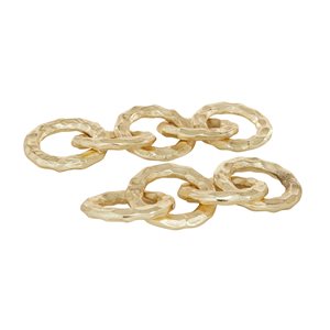 Grayson Lane Gold Aluminum Chain Sculptures - Set of 2