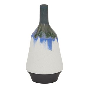 Grayson Lane Contemporary Blue Black and White Ceramic Vase