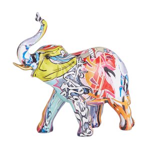 Grayson Lane Contemporary Multicolour Elephant Sculpture