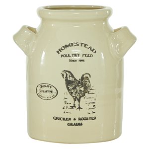Grayson Lane Beige Ceramic Farmhouse Vase