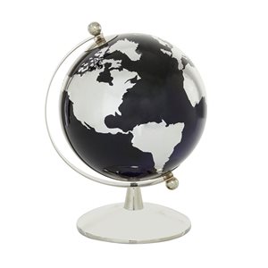 Grayson Lane Black and Silver Stainless Steel Globe