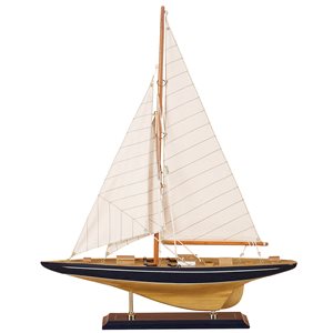 Grayson Lane Light Brown Wood Sail Boat Sculpture
