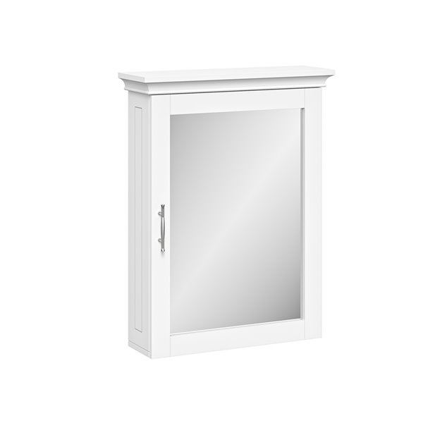 Riverridge Home 19-in x 25-in x 6-in Wall Cabinet with Mirror - White