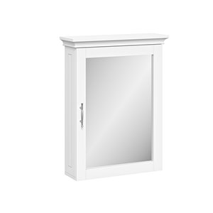 Riverridge Home 19-in x 25-in x 6-in Wall Cabinet with Mirror - White