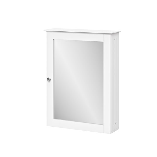 Riverridge Home 18-in x 24-in x 6-in Wall Cabinet with Mirror - White