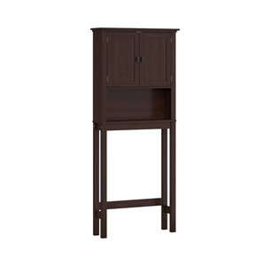 Riverridge Home 8-in x 27-in x 64-in Dark Woodgrain 3-Tier Composite Space Saver Cabinet