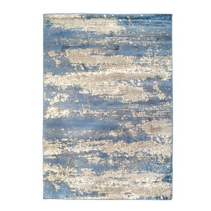 Tapis décoratif rectangulaire délavé/surteint Jessie par Cam Living de style mi-siècle moderne, 5 pi x 7 pi, gris
