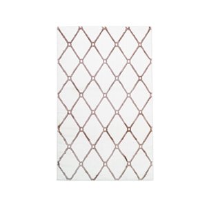 Tapis décoratif rectangulaire géométrique Athena de Cam Living de style mi-siècle moderne, 3 pi x 5 pi, gris