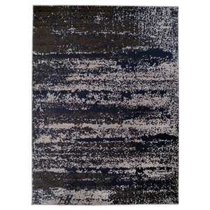 Tapis décoratif rectangulaire délavé/surteint Amelie par Cam Living de style mi-siècle moderne, 5 pi x 7 pi, mauve