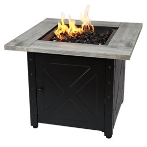 Endless Summer Mason 50,000-BTU Grey Stainless Steel Outdoor Liquid Propane Fireplace