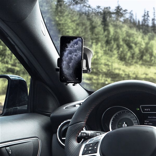 Support de voiture réglable noir Easy One Touch 5 pour téléphones portables universels par iOttie
