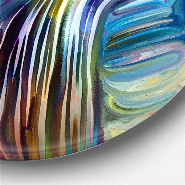 Designart 36-in H x 36-in W Colour Fusion VI - Modern Metal Circle Wall Art