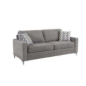 Canapé Hudson moderne en polyester gris graphite, par HomeTrend