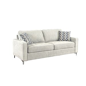 Canapé Hudson moderne en polyester gris platine, par HomeTrend