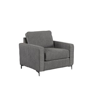 HomeTrend Hudson Modern Graphite Grey Polyester Accent Chair