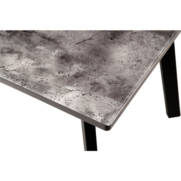 Ensemble de salle à manger gris Lisbon avec table rectangulaire, par HomeTrend