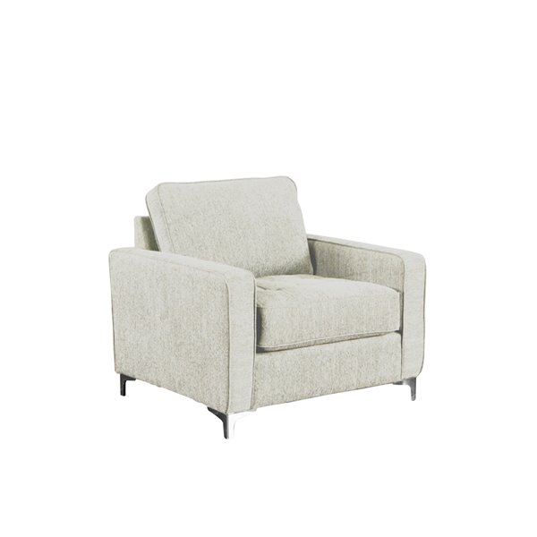 HomeTrend Hudson Modern Platinum Grey Polyester Accent Chair