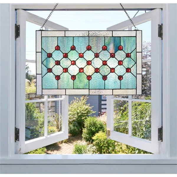 Fine Art Lighting Ltd.  11.8-in H X 19.3-in W Abstract Glass Window Panel