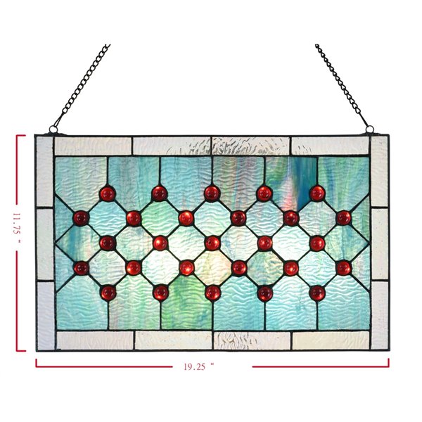 Fine Art Lighting Ltd.  11.8-in H X 19.3-in W Abstract Glass Window Panel