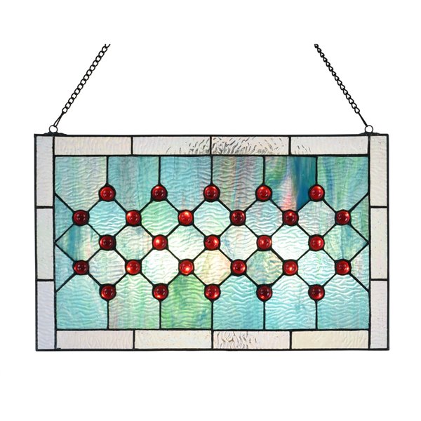 Fine Art Lighting Ltd.  11.8-in H X 19.3-in W Abstract Glass Window Panel