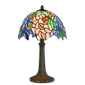 Fine Art Lighting Ltd. 16.5-in Bronze LED In-line Table Lamp with Tiffany-Style Shade