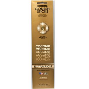 Bâton d'encens Gonesh, noix de coco (Lot de 8) par iH casadécor