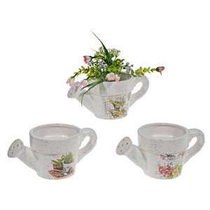 IH Casa Decor Floral Ceramic Watering Can Planters - Set of 6