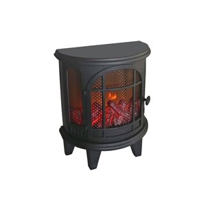 Cheminée demi-lune avec bûches à DEL USB de IH Casa Decor