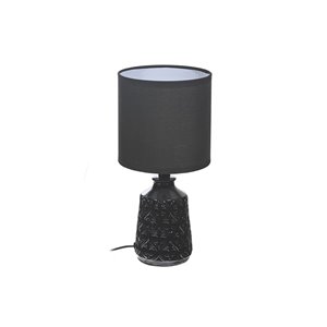 iH casadécor Table Lamp Claire 5-in Black On/Off Switch with Shade