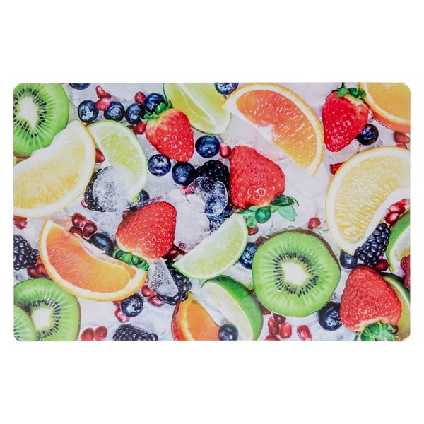 IH Casa Decor Fresh Fruits On Ice Plastic Placemat - Set of 12