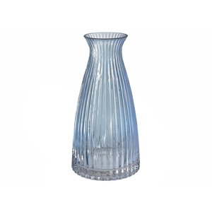 IH Casa Decor 5-in x 10-in Light Blue Bottleneck Glass Vase