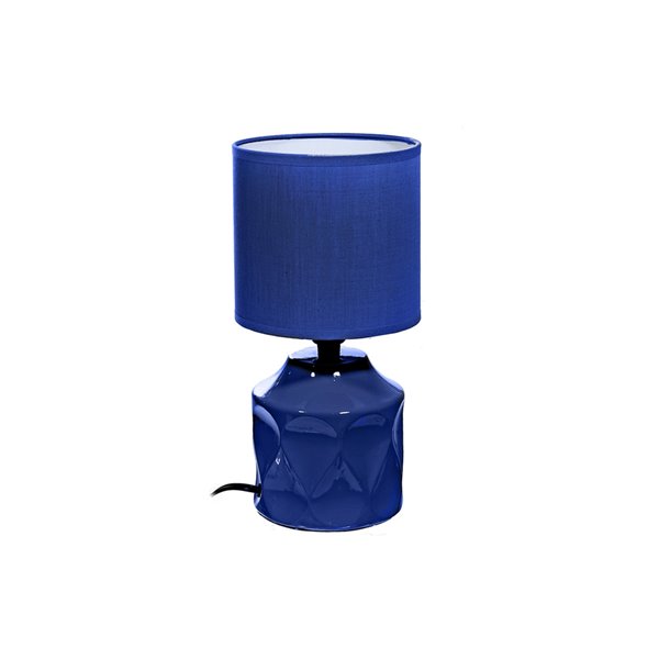 iH casadécor Table Lamp Impression 5-in Blue On/Off Switch with Shade