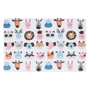 IH Casa Decor Cute Animal Faces Plastic Placemat - Set of 12