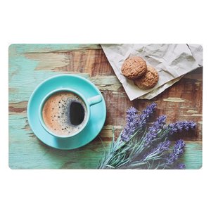 IH Casa Decor Rustic Coffee Date Plastic Placemat - Set of 12