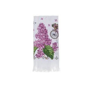 Ensemble de 6 serviettes de main avec motifs de lilas par IH Casa Decor