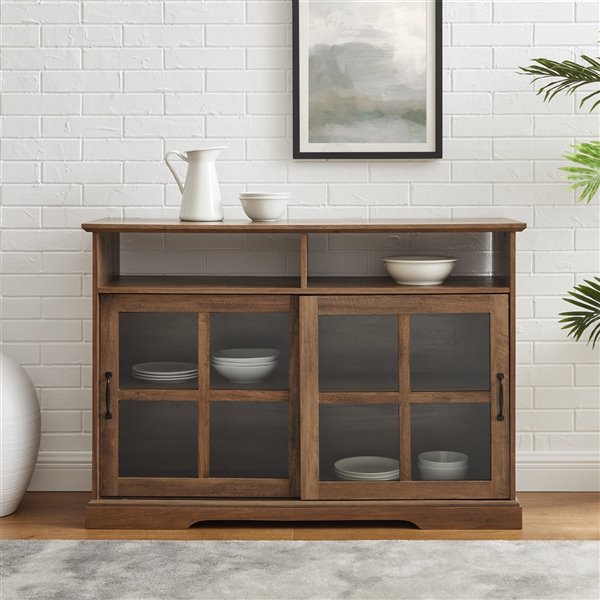 Walker Edison Rustic Oak Composite Sideboard BU48BODSGDRO RONA