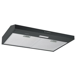 Ancona 30-in Convertible Matte Black Undercabinet Range Hood