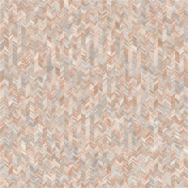 Walls Republic Amazonia 57-sq. ft. Orange Non-Woven Textured Geometric Unpasted Paste the Wall Wallpaper