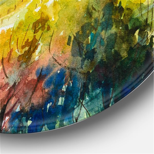 Designart 29-in H x 29-in W Rural Autumn Landscape - Country Metal