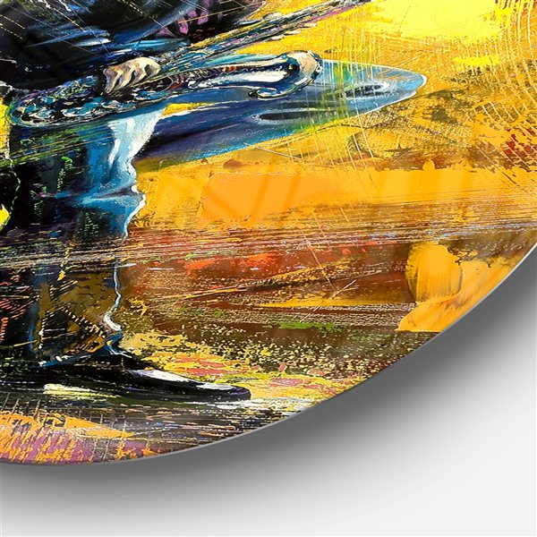 Designart 11-in 11-in Man with Saxophone' Contemporary Metal Artwork