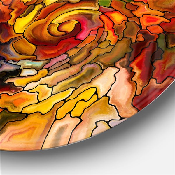 ◆noa2021品◆ Designart 11-in 11-in Illusions of Stained Glass' Abstract
