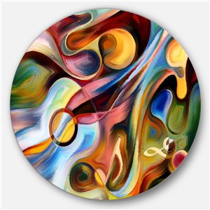 Designart 11-in 11-in Music beyond the Frames' Music Circle Metal Wall Art