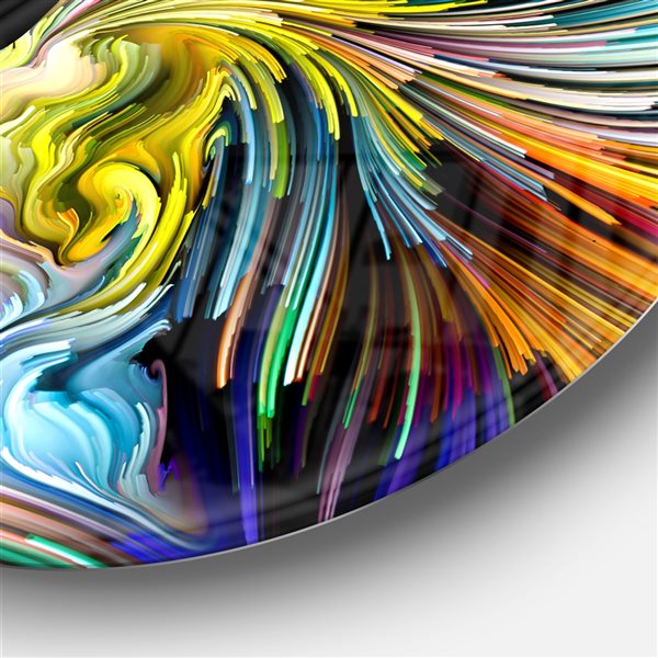 Designart 36-in 36-in Endless Imagination' Abstract Metal Circle Wall Art