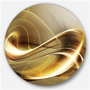 Designart 11-in x 11-in Elegant Sofa Large Abstract Circle Metal Wall Art