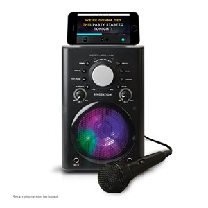 Singsation Classic Black Bluetooth Karaoke with Wired Microphone