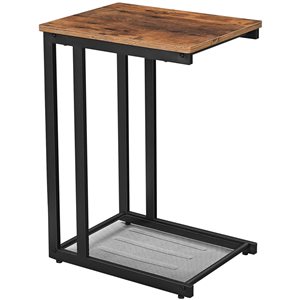 Vasagle Brown Wood Rectangular Portable End Table