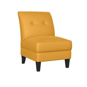 Handy Living Set of 1 George Modern Mustard Polyester/polyester Blend Slipper Chair