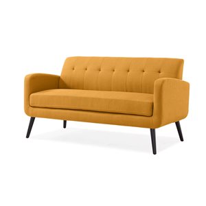 Handy Living Mcnab Midcentury Mustard Polyester/polyester Blend Sofa