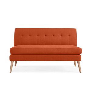 Handy Living Mcnab Midcentury Orange Polyester/polyester Blend Loveseat